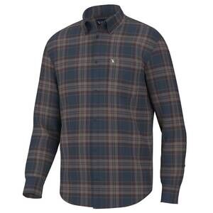NEW LOCAL BOY OUTFITTERS men's phelan stretch flannel shirt in navy/charcoal/red